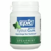 Epic Dental, Жевательная резинка с ксилитом, без сахара, мята, 50 шт.