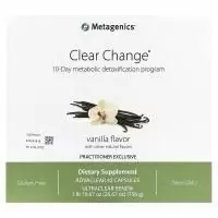 Metagenics, Clear Change, 10-дневная программа метаболической детоксикации, ваниль, набор из 3 продуктов