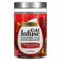 Twinings, Cold Infuse, ароматизатор для холодной воды, арбуз и мята, 12 шт., 30 г (1,06 унции)