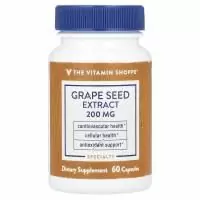The Vitamin Shoppe, Экстракт виноградных косточек, 200 мг, 60 капсул