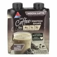 Atkins, Кофе со льдом, протеиновый коктейль, латте с мокко, 4 коктейля, 325 мл (11 жидк. унц.)