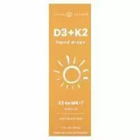NutraChamps, Жидкие капли D3 + K2, без добавок, 60 мл (2 жидк. унц.)
