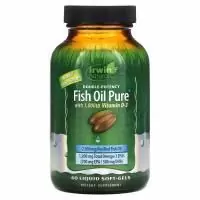 Irwin Naturals, Рыбий жир чистый (двойной эффективности) Натуральный цитрусовый 60 софтгелей