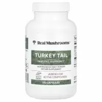 Real Mushrooms, Индейка, порошок с экстрактом грибов, 135 капсул