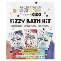 Aura Cacia, набор для ванны с шипучей, для детей, освежающий, 3 пакетика по 70,9 г (2,5 унции)