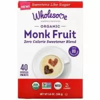 Wholesome, Organic Monk Fruit, 40 Individual Packets, 5.6 oz (160 g)