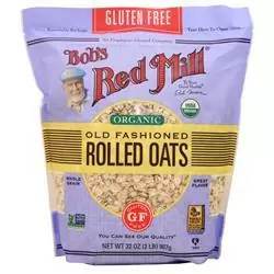 Bob's Red Mill, Органические аутентичные Овсяные хлопья (без глютена) 32 унции