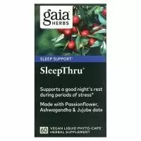 Gaia Herbs, SleepThru, 60 растительных, жидких Phyto-Caps