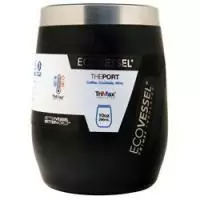 EcoVessel, Винный бокал из нержавеющей стали с изоляцией от порта Black Shadow - 10 унций 1 штука