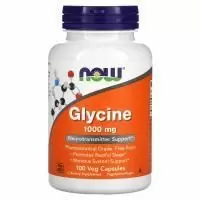 Now Glycine Глицин (Глицинон) 1000 мг, 100 капсул в растительной оболочке