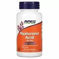 Hyaluronic Asid NOW Гиалуроновая кислота 50 мг, 60 вегетарианских капсул