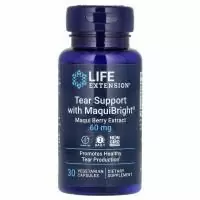 Life Extension, средство для поддержки функций слезных желез с MaquiBright, экстракт чилийской аристотелии, 60 мг, 30 растительных капсул