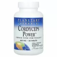 Planetary Herbals, Кордицепс Power CS-4, китайский тоник для жизненной энергии, 800 мг, 60 таблеток