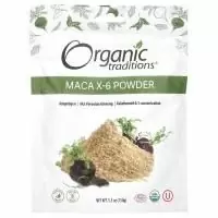 Organic Traditions, Maca X-6, черная и красно-фиолетовая, 150 г (5,3 унции)