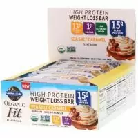 Garden of Life, Organic Fit, Высокобелковый  Батончик для Эффективной Потери Веса, Карамель с Морской Солью, 12 Батончиков, по 1,9 унции (55 г) Каждый