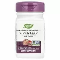 Nature's Way, Premium Blend, виноградные косточки с витамином C, 100 мг, 30 веганских капсул