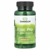 Swanson, Пробиотик Epic Pro с 25 штаммами, для пищеварения, 30 млрд КОЕ, 30 вегетарианских капсул DrCaps