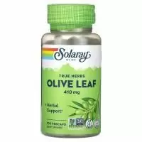 Solaray, True Herbs, листья оливкового дерева, 410 мг, 100 вегетарианских капсул
