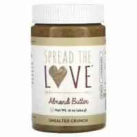 Spread The Love, Миндальная паста, хрустящая несоленая, 454 г (16 унций)