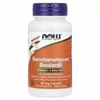 NOW Буларди Сахаромицеты, Saccharomyces Boulardii - 5 Миллиардов КОЕ 60 капсул