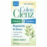 BodyGold, Clenz для толстой кишки, 75 капсул с оболочкой из ингредиентов растительного происхождения
