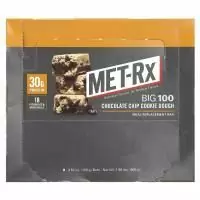 MET-Rx, Big 100, Батончик Вместо Еды,  Печенье с Шоколадной Крошкой, 9 батончиков, по 3,52 унции (100 г) каждый