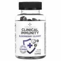 LifeSeasons, Clinical Immunity, жевательная таблетка с бузиной, 6500 мг, 75 жевательных таблеток (3250 мг в 1 жевательной таблетке)