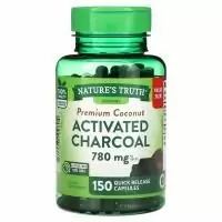 Nature's Truth, Vitamins, кокосовый активированный уголь премиального качества, 780 мг, 150 капсул с быстрым высвобождением (260 мг в 1 капсуле)