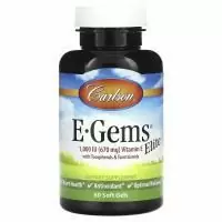 Carlson Labs, E-Gems Элитные, 1 000 МЕ, 60 мягких таблеток