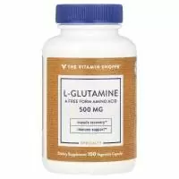 The Vitamin Shoppe, L-глютамин, 500 мг, 100 растительных капсул