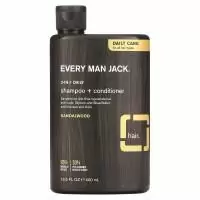 Every Man Jack, Ежедневный шампунь и кондиционер 2-в-1, для всех типов волос, сандаловое дерево, 400 мл (13,5 жидк. унц.)