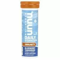 Nuun, Hydration, Immunity, шипучая добавка для иммунитета, голубика и мандарин, 10 таблеток