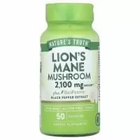 Nature's Truth, Гриб львиная грива плюс BioPerine®, 2100 мг, 50 капсул