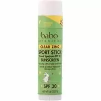 Babo Botanicals, Бесцветный солнцезащитный крем с цинком, спортивный карандаш, SPF 30, 17 г (0,6 унций)