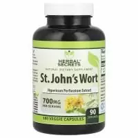 Herbal Secrets, зверобой, 700 мг, 180 растительных капсул (350 мг в 1 капсуле)