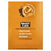 NuGo Nutrition, Smarte Carb, хрустящие батончики с арахисовым маслом, 12 батончиков, 1,76 унции (50 г) каждый