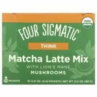Four Sigmatic, Смесь для маття латте с грибами, 10 пакетиков, по 0,21 унции (6 г) каждый