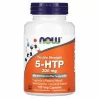 Now Foods, 5-HTP, двойная сила, 200 мг, 120 растительных капсул