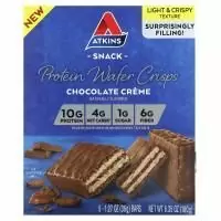 Atkins, Белковые Вафли Хрустящая Закуска Шоколадный Крем 5 батончиков