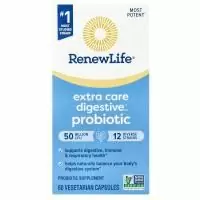 Renew Life, Ultimate Flora, пробиотик с повышенной силой действия, 50 млрд живых культур, 60 вегетарианских капсул