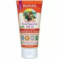 Badger Company, Active Kids, Солнцезащитный крем с оксидом цинка, SPF 30, мандарин и ваниль, 2.9 жидких унций (87 мл)