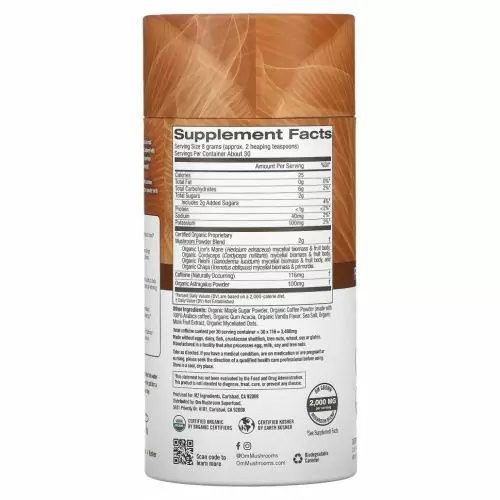 Om Mushrooms, Смесь латте и грибного кофе, 240 г (8,47 унции)