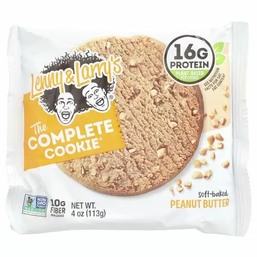 Lenny & Larry's, Complete Cookie, с арахисовым маслом, 12 печений, 4 унции (113 гр)
