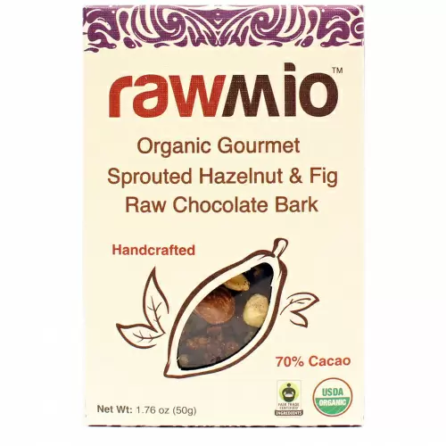 Rawmio, Organic Gourmet фундук и инжир с "сырым" шоколадом, 1.76 унции (50 г)
