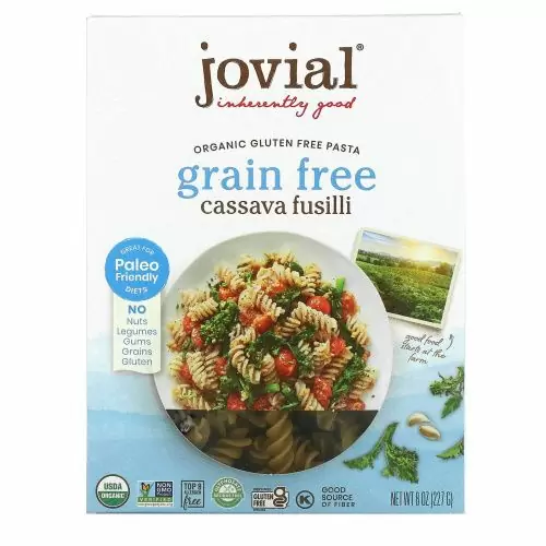 Jovial, органическая беззерновая паста из кассавы, фузилли, 227 г (8 унций)