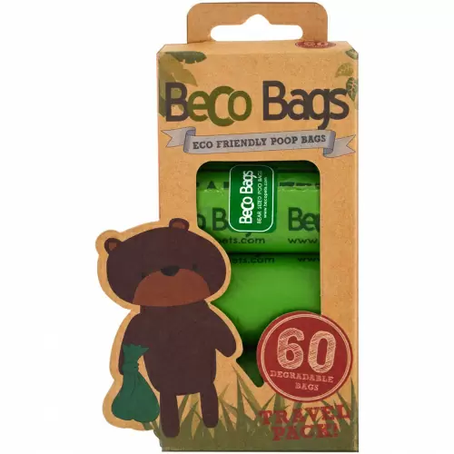 Beco Pets, Экологически безопасные пакеты для уборки за собакой, 60 биоразлагаемых пакетов, 4 рулона
