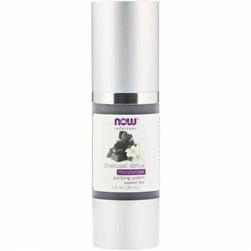 Now Foods, Solutions, увлажняющее детоксифицирующее средство из активированного угля, 1 ж. унц. (30 мл)