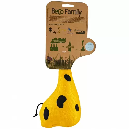 Beco Pets, Экологичная плюшевая игрушка, для собаки, жираф Джордж, 1 игрушка
