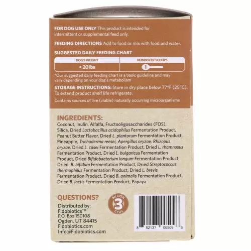 Fidobiotics, Good Guts, Coconut Peanut Butter, Daily Probiotic, For Lil Mutts, 3 Billion CFUs, 0.5 oz (15 g)