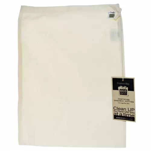ECOBAGS, Продуктовая сумка из органического хлопка, большая, 1 сумка, ширина 12 х высота 15